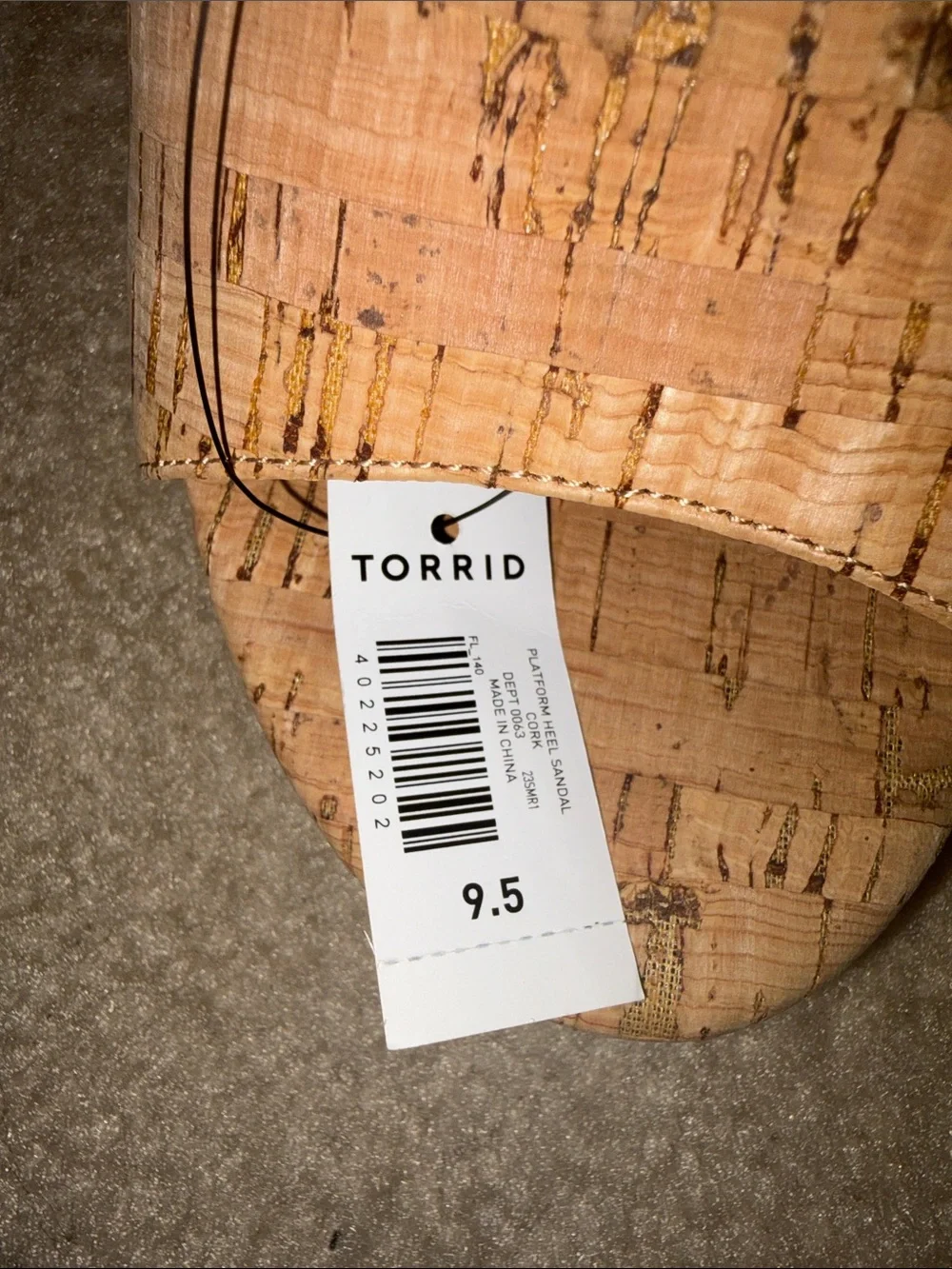 torrid Cork Platform Slide Sandals in Natural Tan - Picture 4 of 6